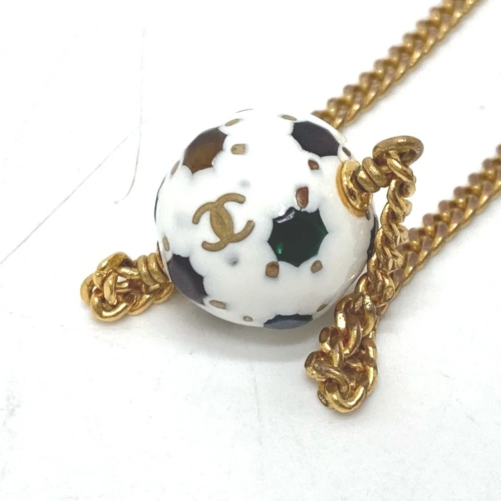 CHANEL Authentic Gold Logo Charm Bracelet